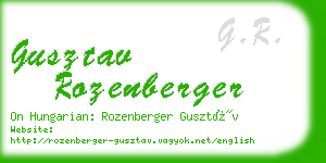 gusztav rozenberger business card